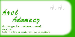 axel adamecz business card